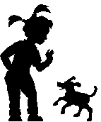 Girl Giving Puppy A Command